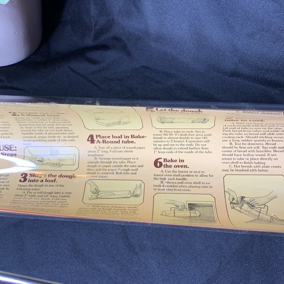 Vintage Pyrex by Corning Bake A Round Glass Bread Baking Tube & Rack in Box #990 - Picture 10 of 13